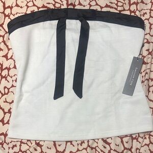 Black and White top with bow